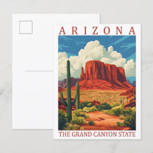 Arizona Grand Canyon State USA Travel Ställe Vykort