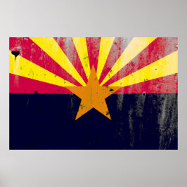 Arizona Grunge Statlig flagga Poster