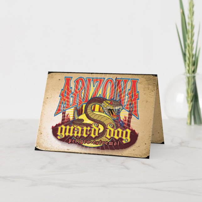 Arizona Guard Hund Snake Kort (Framsida)