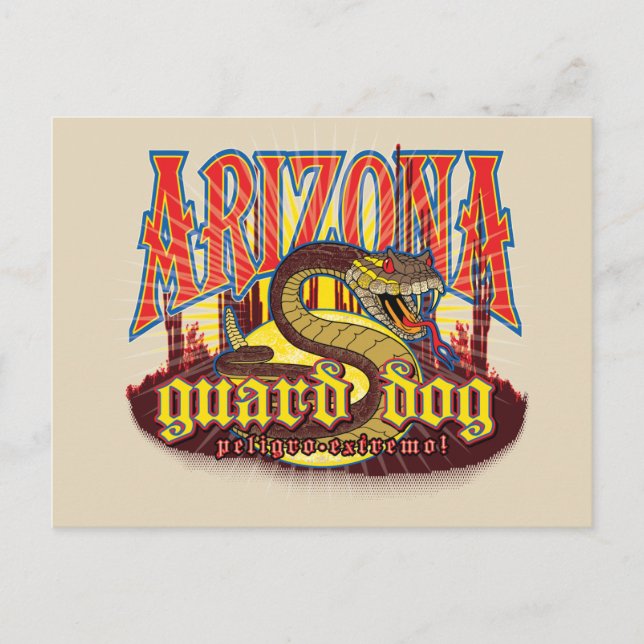 Arizona Guard Hund Snake Vykort (Framsida)
