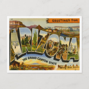 Arizona Hälsning från USA Stater Vykort