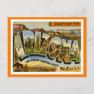 Arizona Hälsning från USA Stater Vykort