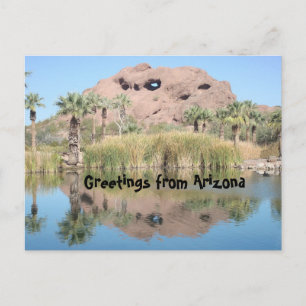 Arizona Hälsning Phoenix Landmark Mountain Vykort