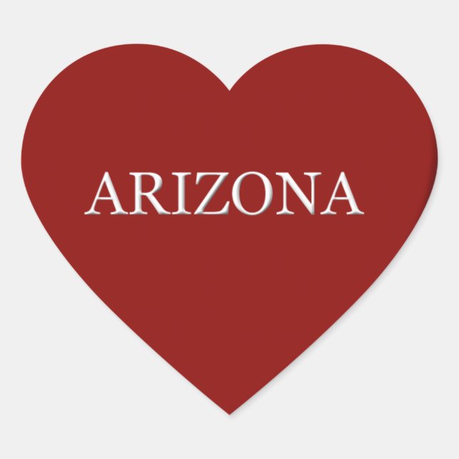 Arizona Heart Sticker Hjärtformat Klistermärke (Framsida)