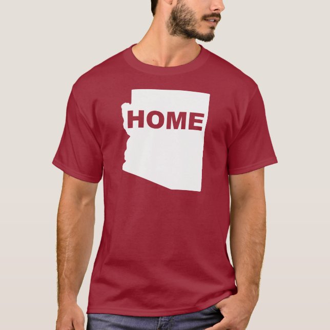 Arizona Hemifrån Från Stat T-Shirt Tees (Framsida)