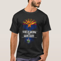 Arizona Home Maine Roots State Träd Flagga Kärlek
