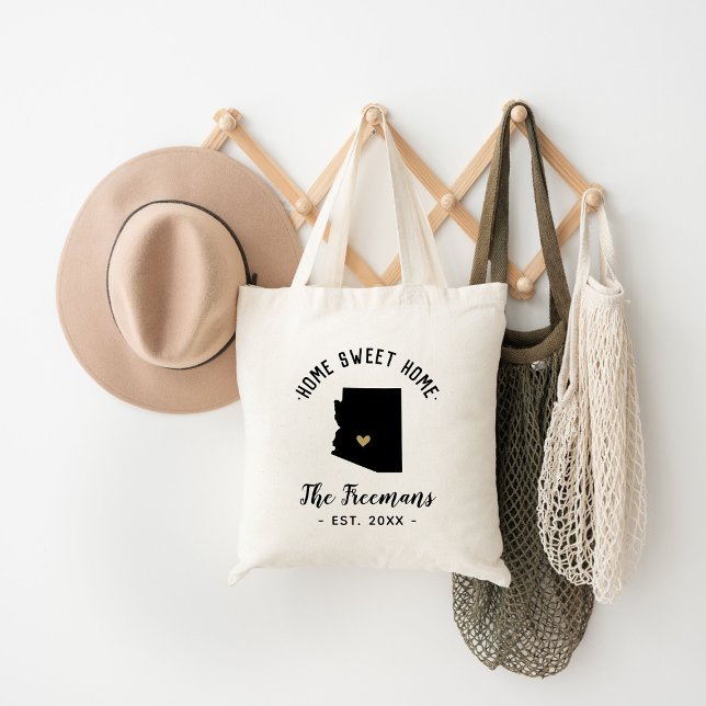 Arizona Home Sweet Home Family Monogram Tygkasse (Skapare uppladdad)