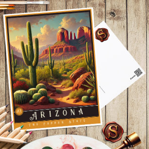Arizona Hyper-Realistic State-vykort Vykort