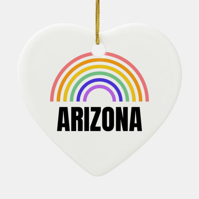 Arizona - I kärlek Arizona - Phoenix Arizona Julgransprydnad Keramik (Baksidan)