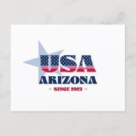 Arizona i rött, vitt och blått vykort