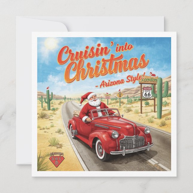 Arizona jul i öknen Julkort (Framsida)