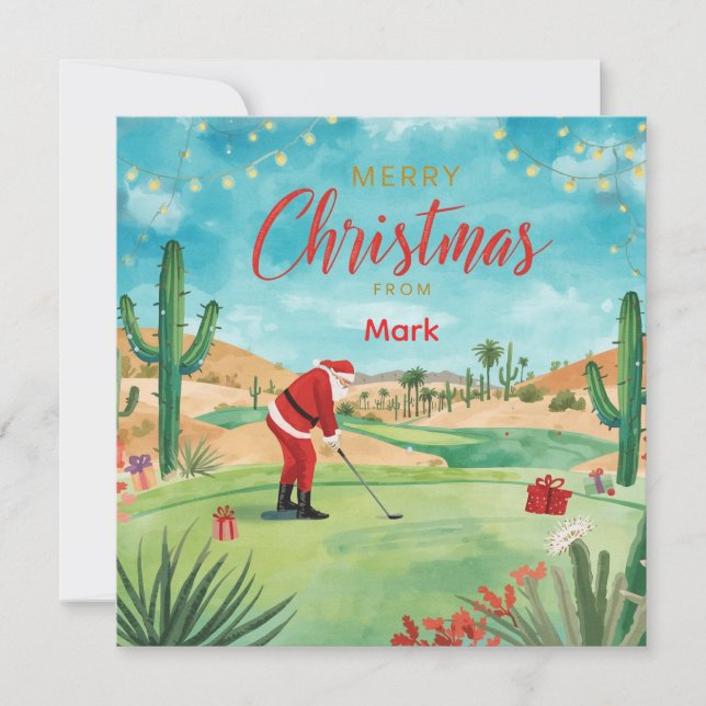 Arizona jul i öknen Julkort (Framsida)