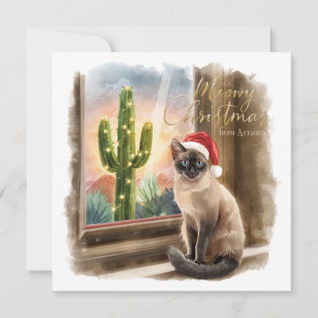Arizona jul i öknen Julkort (Framsida)