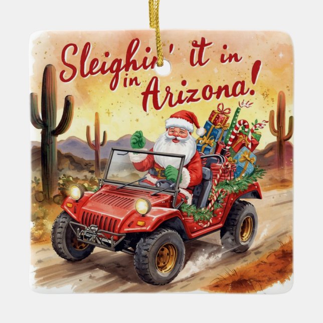 Arizona jul tema  julgransprydnad keramik (Framsida)