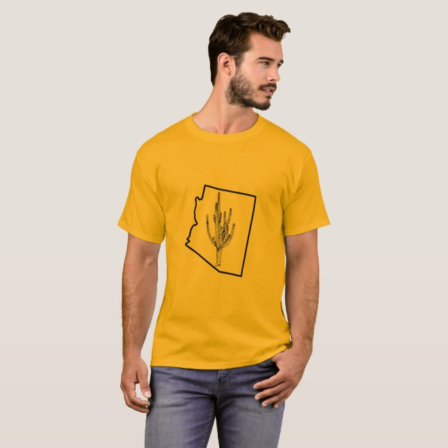 Arizona kaktusT-tröja Tee Shirt (Hel framsida)