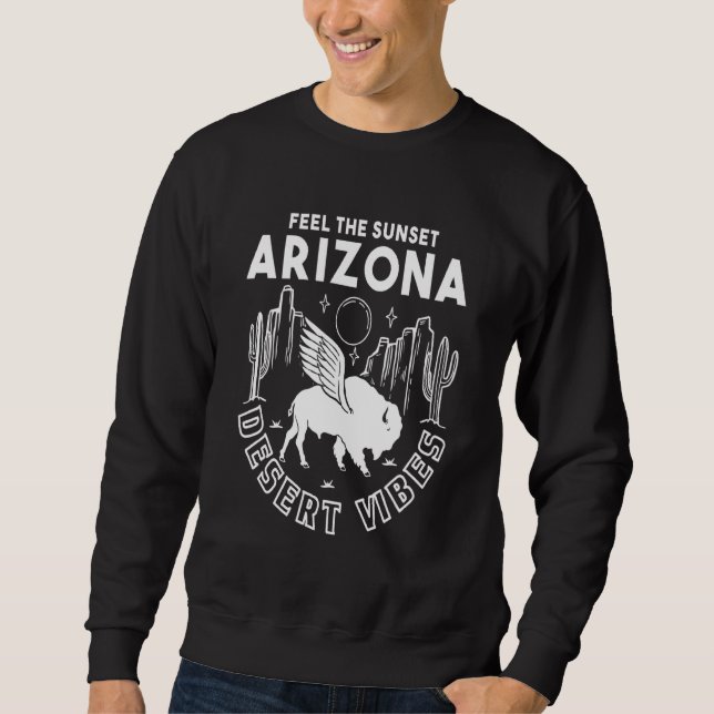 Arizona känner solnedgången lång ärmad tröja (Framsida)