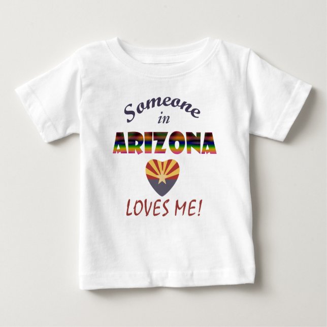 Arizona Kärlek Me Heart Flagga T-shirt (Framsida)