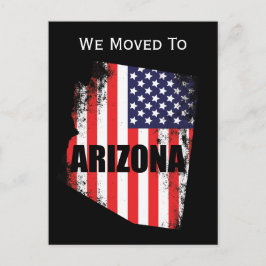 Arizona Karta Amerikansk Flagga Frihet Flyttar Meddelande Vykort