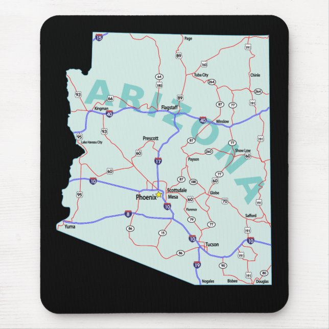 Arizona Karta Mousepad Musmatta (Framsidan)