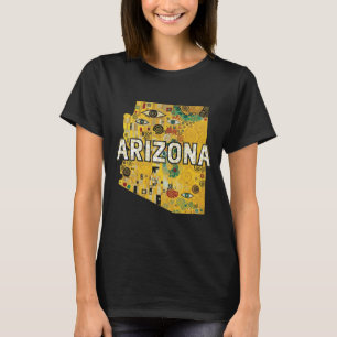 Arizona karta och text t shirt
