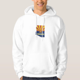 Arizona Karta Shaped Arizonan Statlig flagga Gult Sweatshirt