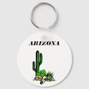 Arizona keychain för Cactusand skalle Nyckelring