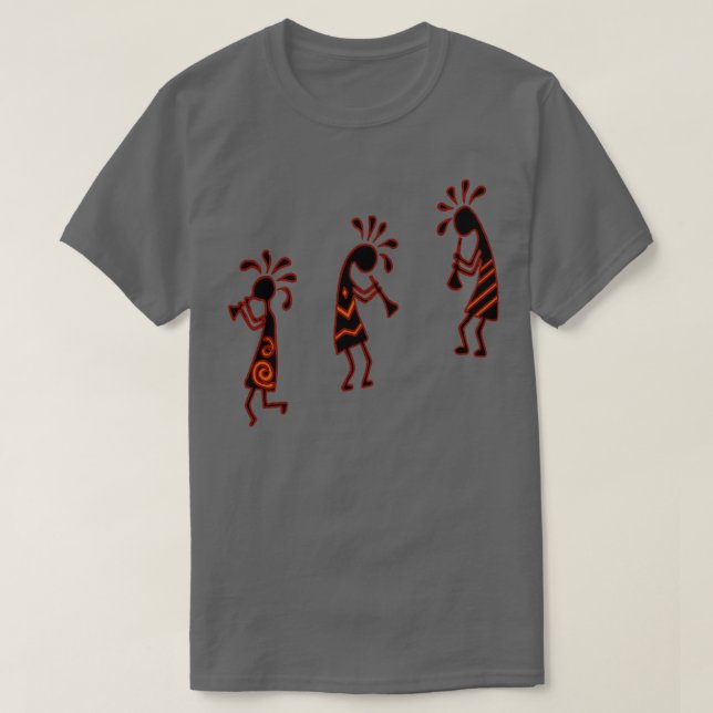 Arizona Kokopelli Tribal Flute Players T Shirt (Design framsida)