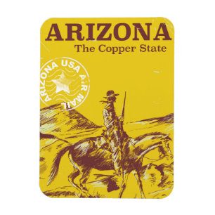 Arizona, kopparstaten vintage resor poster magnet