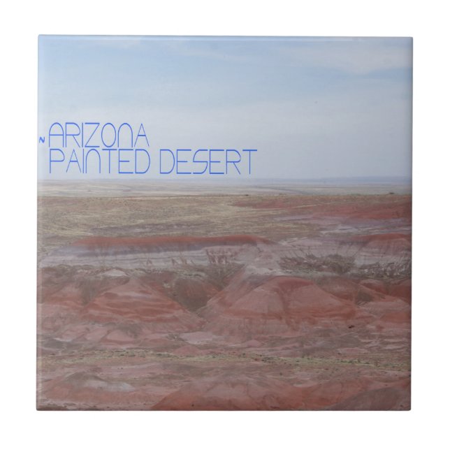 Arizona målade öknen kakelplatta (Framsidan)