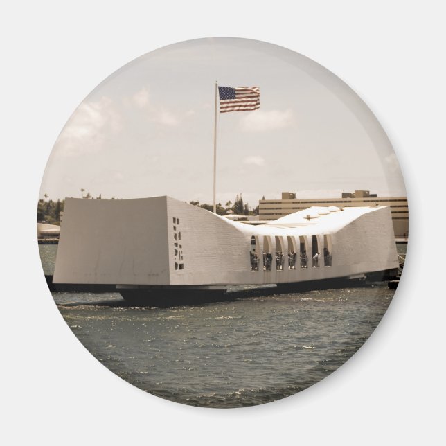 Arizona Memorial Pearl Harbour Magnet (Framsidan)