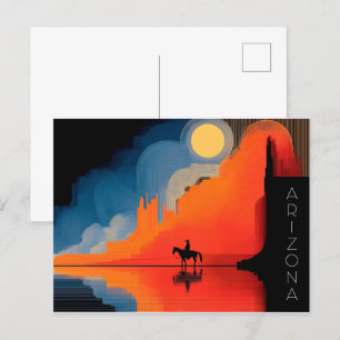 Arizona, minimalistisk stil vykort