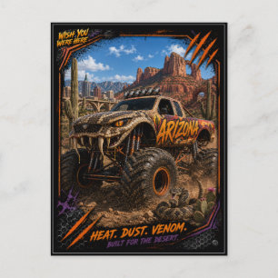 Arizona Monster Truck Off Road Konst Vykort