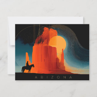 Arizona, Monument Valley, minimalistisk Stil Vykort