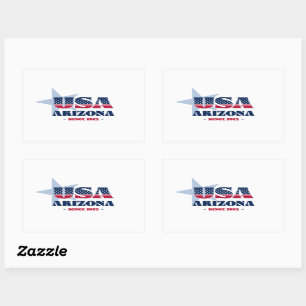 Arizona My Home State-etikett Rektangulärt Klistermärke