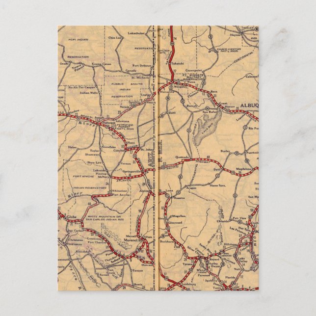 Arizona, New mexico Vykort (Framsida)