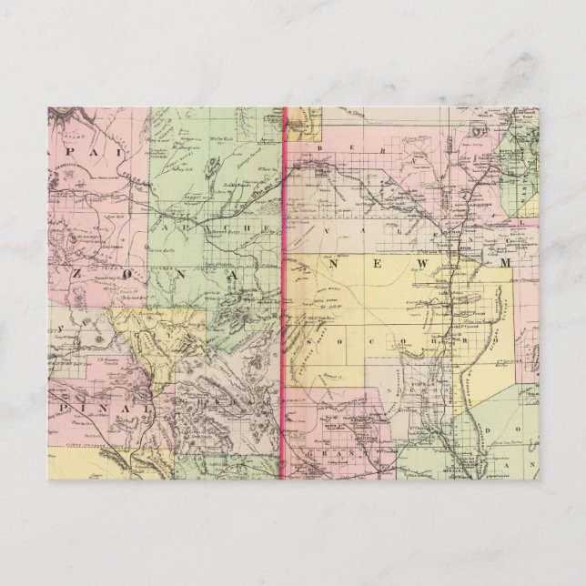 Arizona, New mexico Vykort (Framsida)