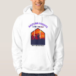 ARIZONA NIGHTS BORTTAPPAD TRAILS Typography Design Hoodie