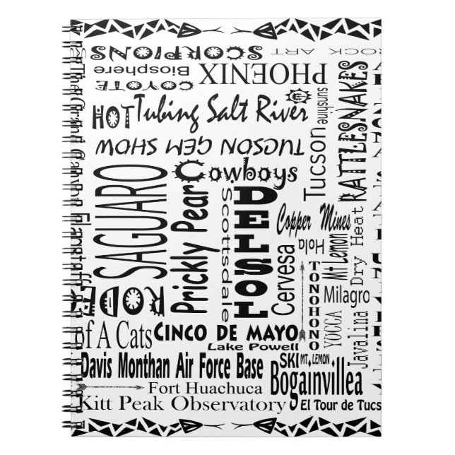 Arizona-nyckelord Anteckningsbok Med Spiral (Framsidan)