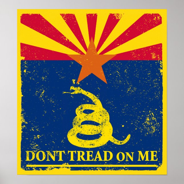 Arizona och Gadsden Flagga Poster (Framsidan)