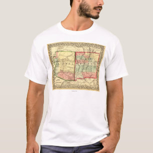 Arizona och ny MexicoPanoramic karta T-shirt