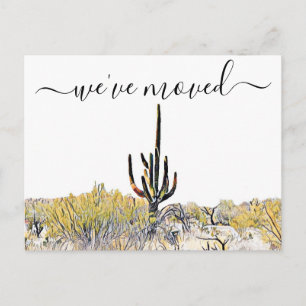 Arizona Öken Saguaro Flyttmeddelande Meddelande Vykort