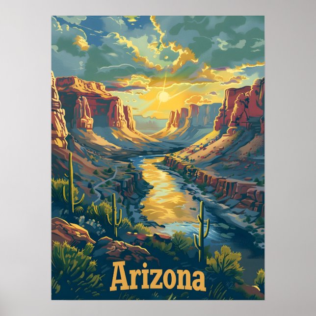 Arizona ökenklippor poster (Framsidan)