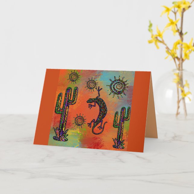 Arizona ökenkonst kort (Gul blomma)