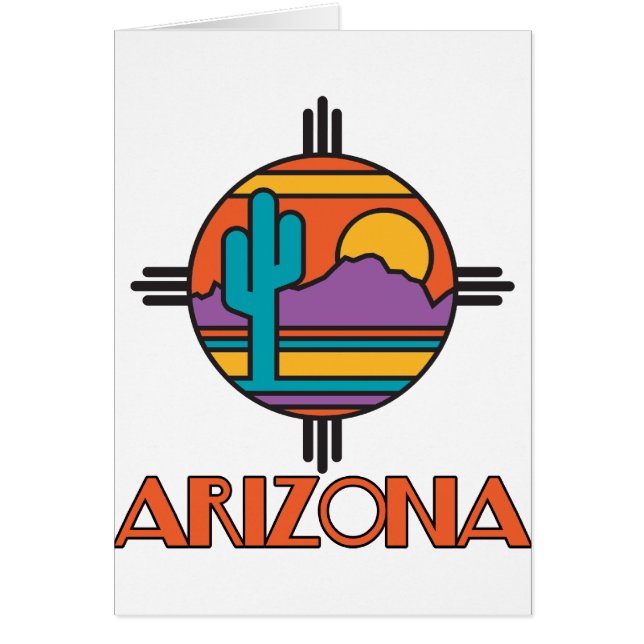 Arizona ökenMandala Hälsningskort (Framsidan)