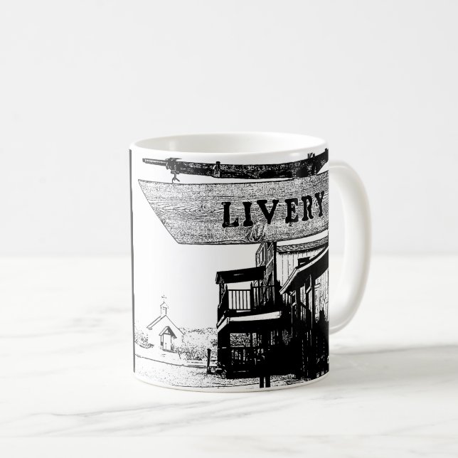 Arizona-området Livery Western Town Kaffemugg (Framsida höger)