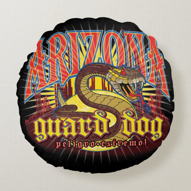 Arizona Orm Konst Rund Kudde (Framsidan)