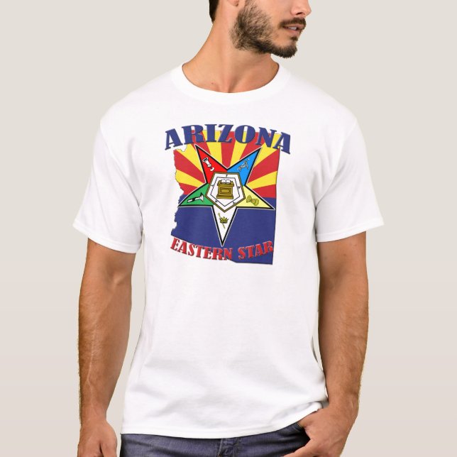 Arizona östlig stjärnastatlig flagga t shirt (Framsida)