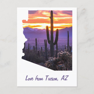 Arizona Outline Personlig Photo Travel Souvenir Vykort