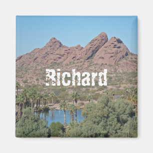 Arizona Papago Park Ligcape Add Namn Southwest Magnet