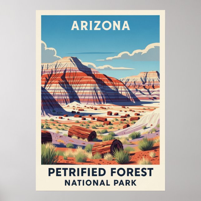 Arizona Petrified Forest National Park V02 Poster (Framsidan)
